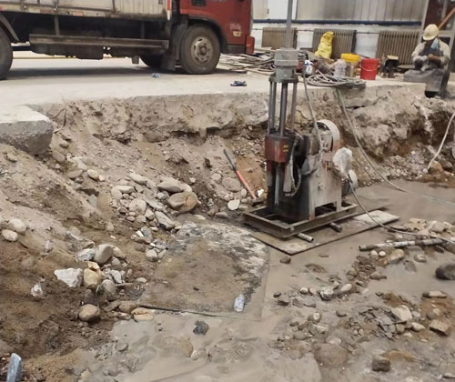 河西公路下沉压浆